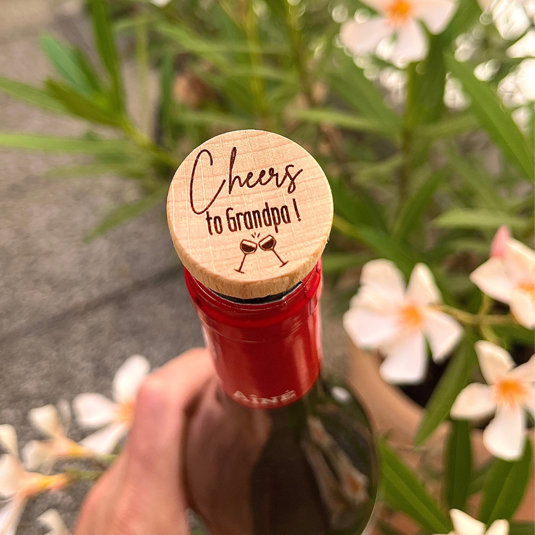 WINE STOPPER "CHEERS TO GRANDPA"